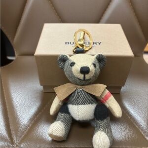 Burberry Checkered Teddy Bear Keychain